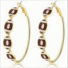 Load image into Gallery viewer, Sports Hoop Earrings