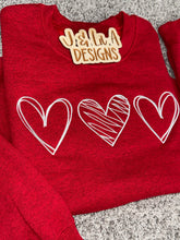 Load image into Gallery viewer, White Heart Trio - Embroidered
