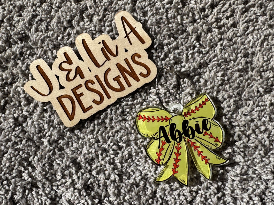 Bow Ball Bag Tag
