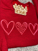 Load image into Gallery viewer, Pink Heart Trio - Embroidered

