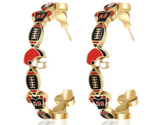 Load image into Gallery viewer, Sports Hoop Earrings
