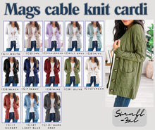 Load image into Gallery viewer, PREORDER: MAGS CABLE KNIT CARDI 11.23.25
